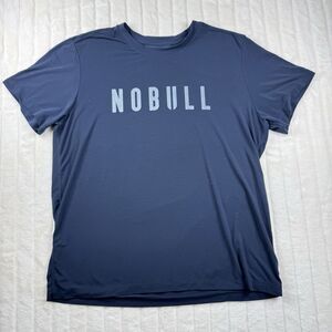 Nobull Gym Training T-Shirt Men's XL Navy Logo Graphic Performance Stretch Sport